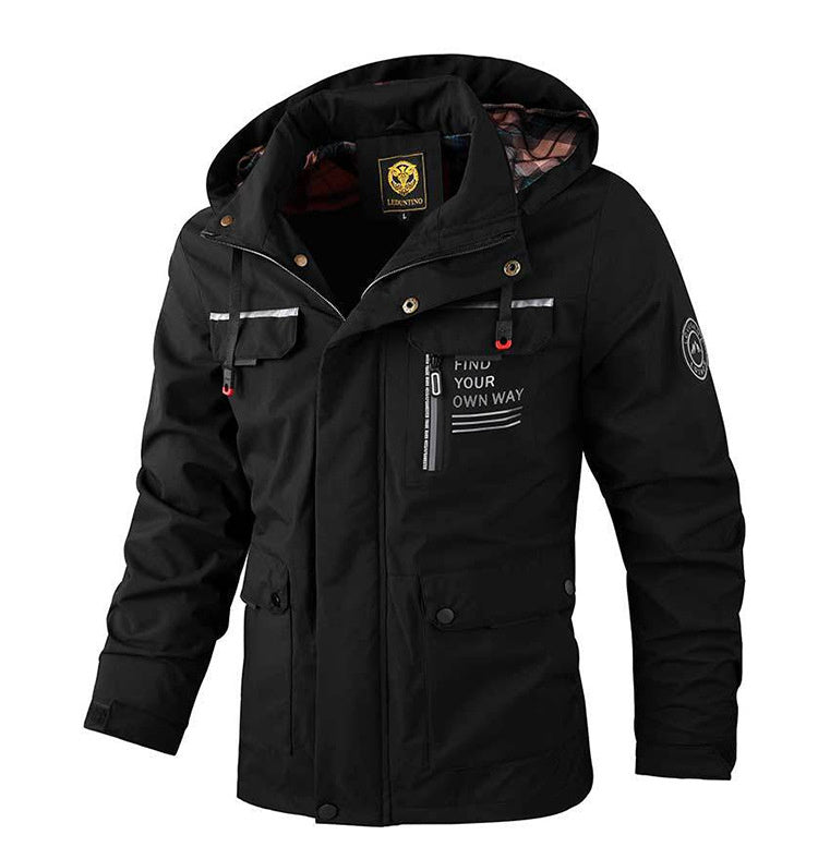 Men’s Windproof Outdoor Hooded Jacket