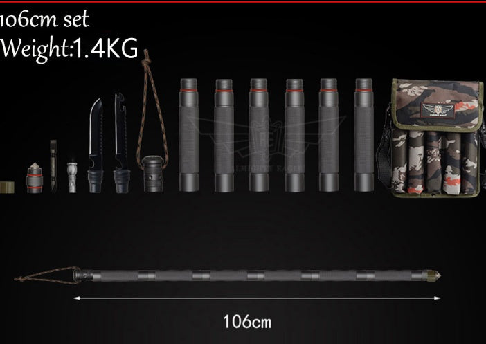 Outdoor Tactical Walking Stick – Multifunctional Alpenstock