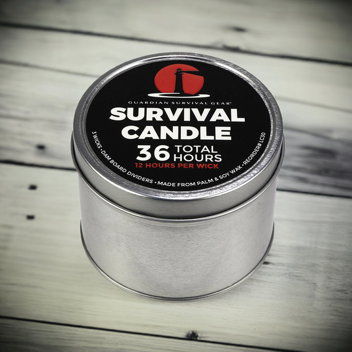 3-Wick 36-Hour Emergency Survival Candle | Long Burning Soy Blend