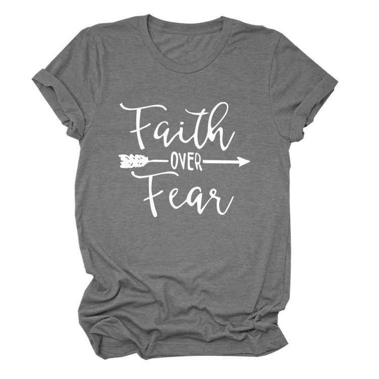Women's Printed Round Neck Short Sleeve Top – 7 Colors | S–3XL
