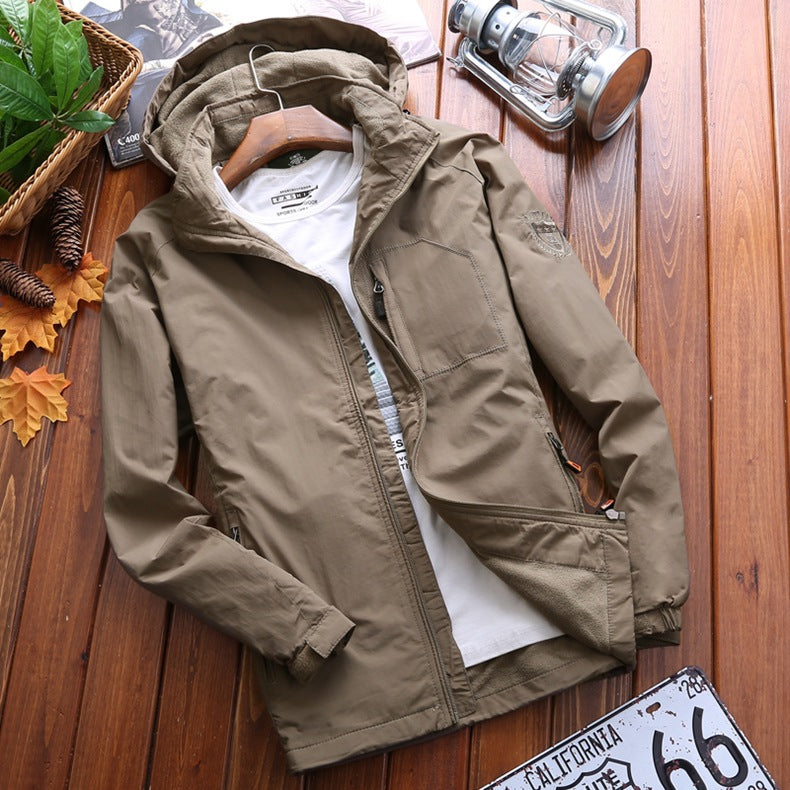 Men’s Autumn & Winter Outdoor Mountaineering Jacket – Casual Velvet