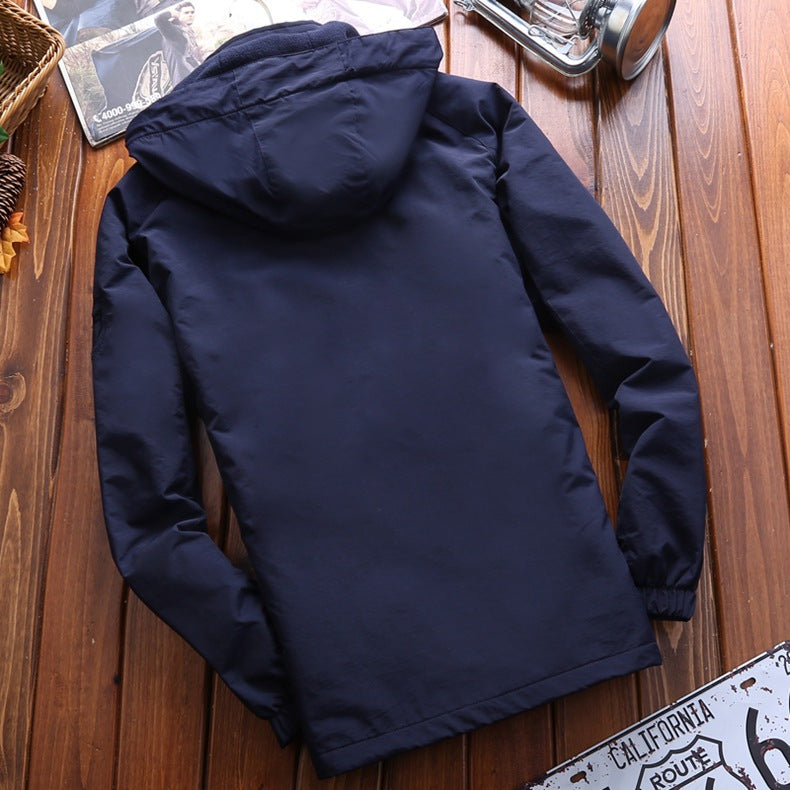 Men’s Autumn & Winter Outdoor Mountaineering Jacket – Casual Velvet