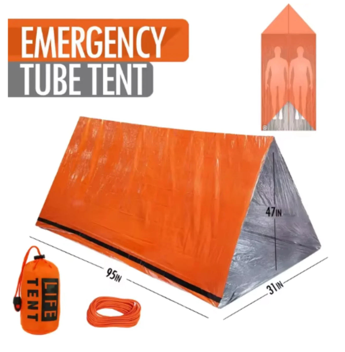 2-Person Waterproof Emergency Camping Tent – Travel & Outdoor Shelter