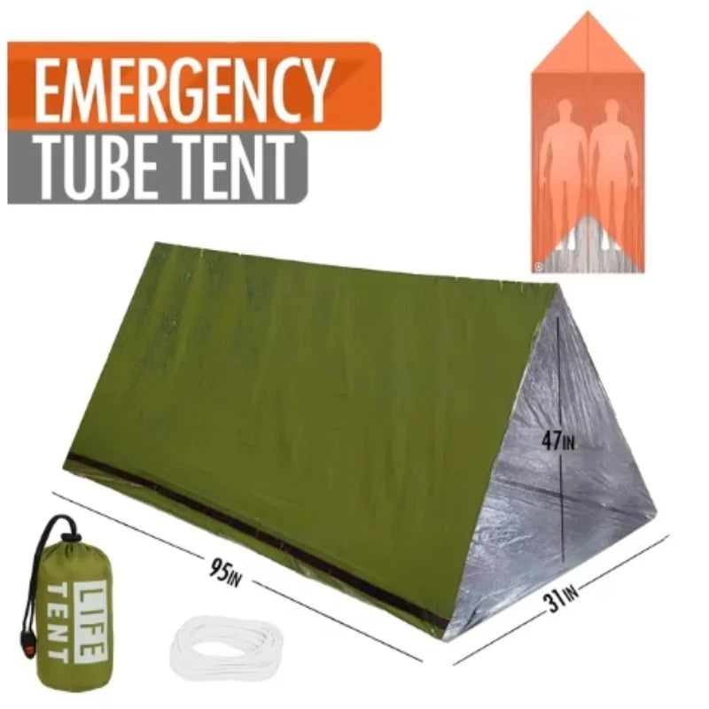 2-Person Waterproof Emergency Camping Tent – Travel & Outdoor Shelter
