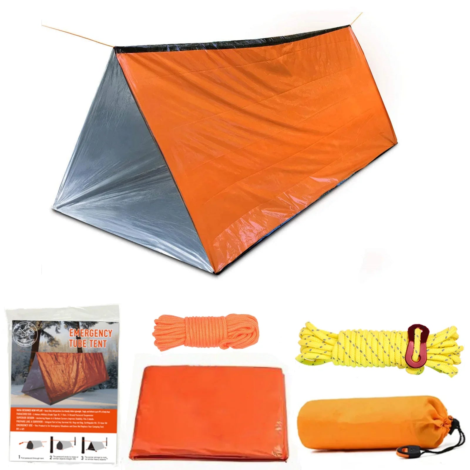 2-Person Waterproof Emergency Camping Tent – Travel & Outdoor Shelter