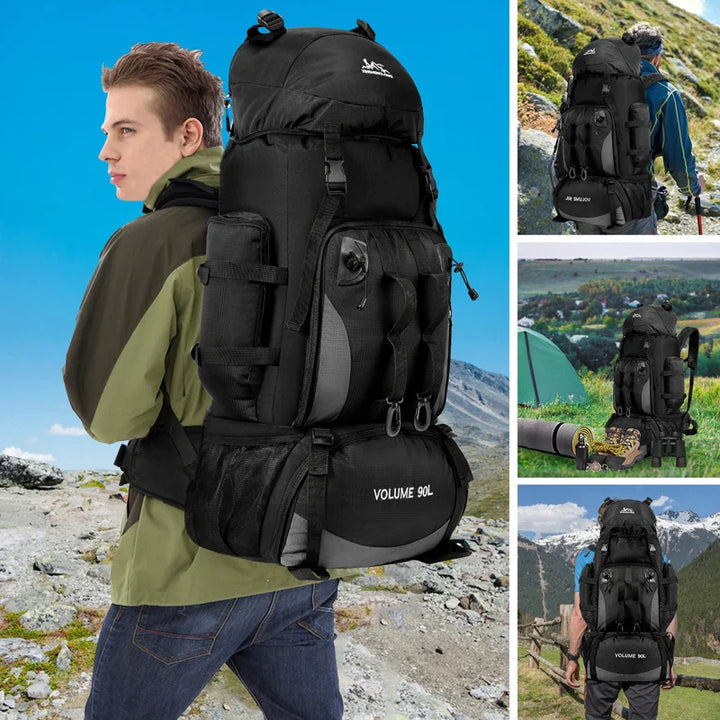 90L Waterproof Hiking & Camping Backpack – Large Capacity Rucksack