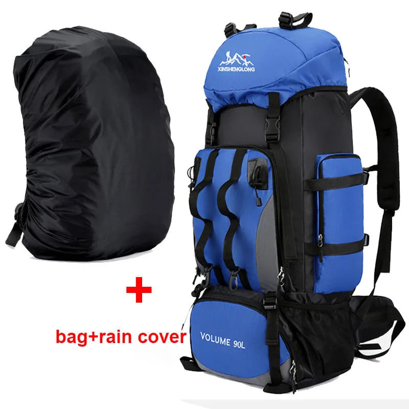 90L Waterproof Hiking & Camping Backpack – Large Capacity Rucksack
