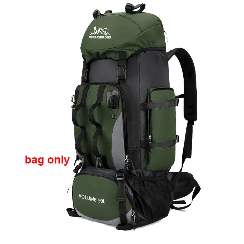 90L Waterproof Hiking & Camping Backpack – Large Capacity Rucksack
