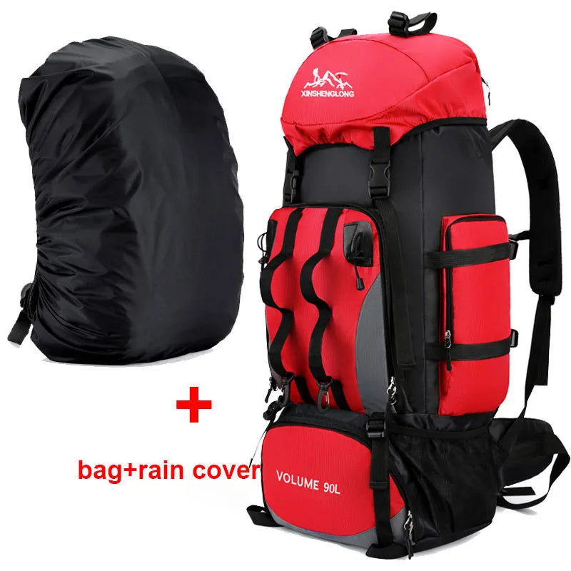 90L Waterproof Hiking & Camping Backpack – Large Capacity Rucksack