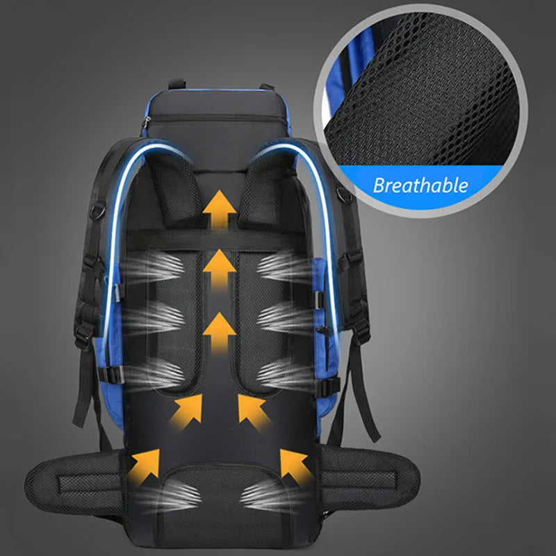90L Waterproof Hiking & Camping Backpack – Large Capacity Rucksack