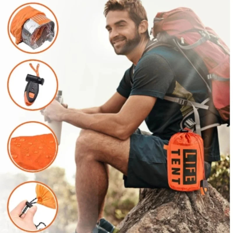 2-Person Waterproof Emergency Camping Tent – Travel & Outdoor Shelter