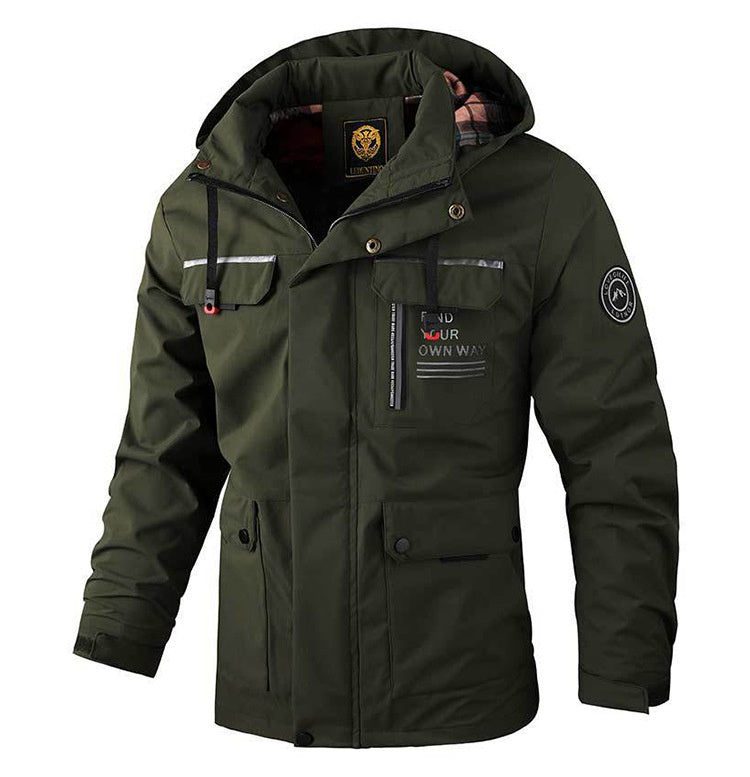 Men’s Windproof Outdoor Hooded Jacket