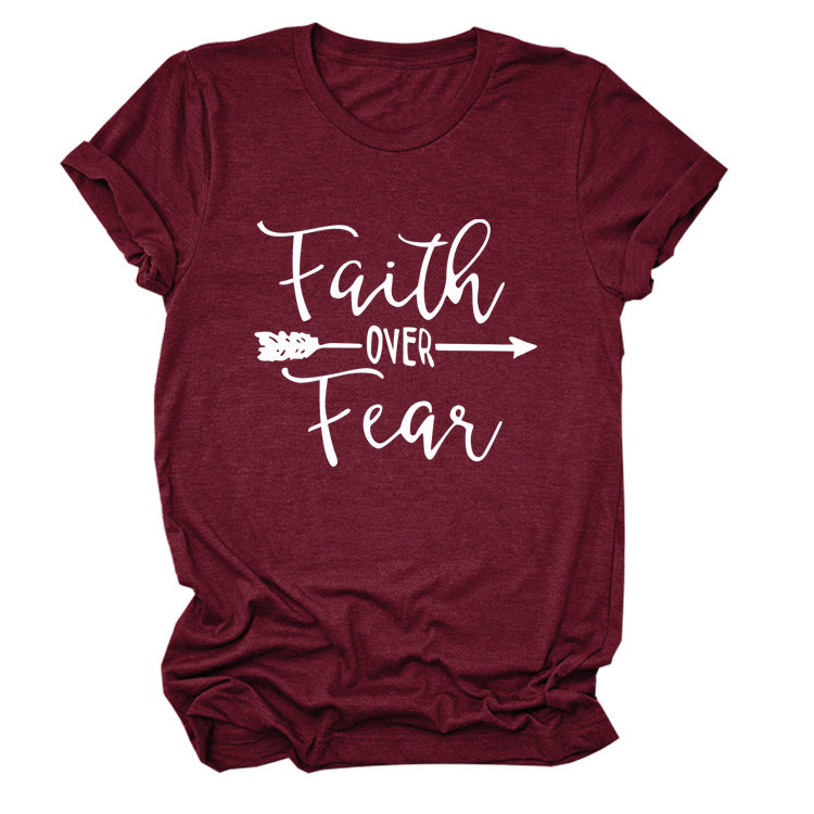 Women's Printed Round Neck Short Sleeve Top – 7 Colors | S–3XL