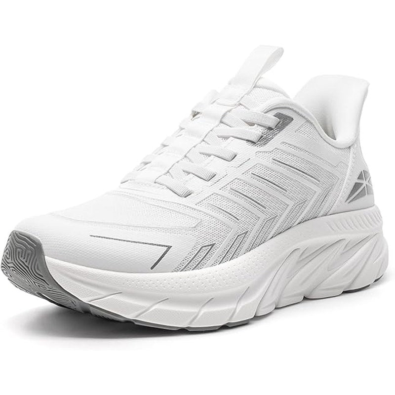 Allswifit Womens Size 7.5 White Slip On Walking Breathable Athletic Shoes