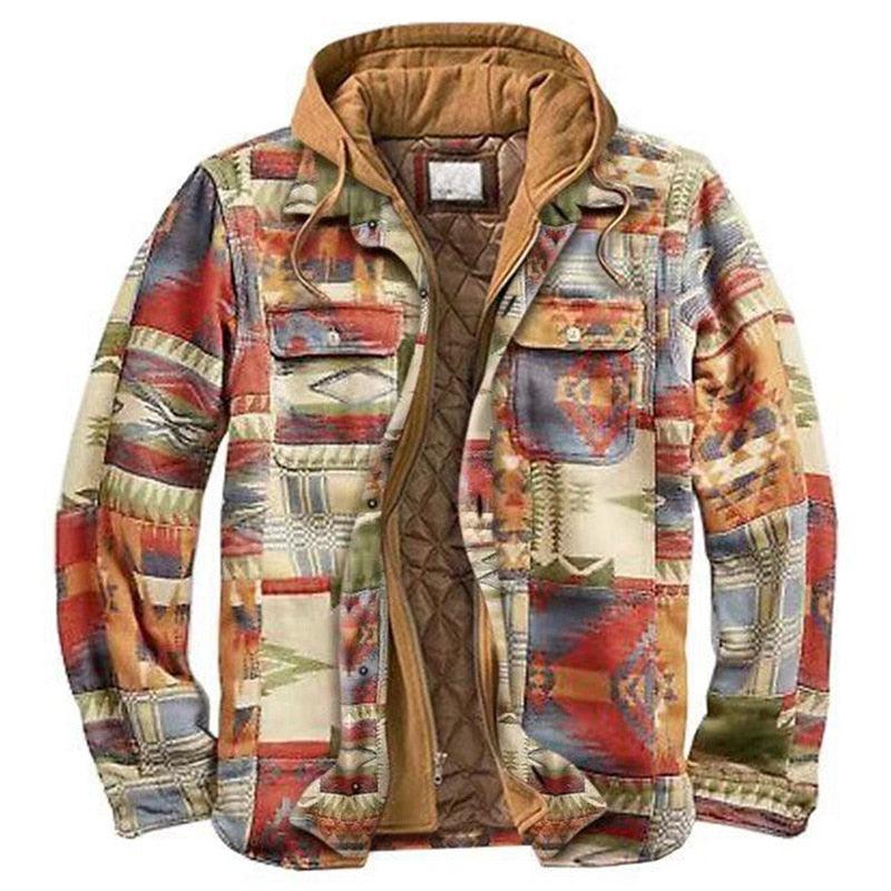 Men’s Autumn/Winter Plaid Hooded Jacket – Soft & Warm Casual Shirt